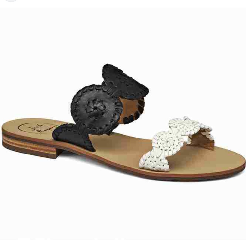 Jack Rogers Black and White Sandals